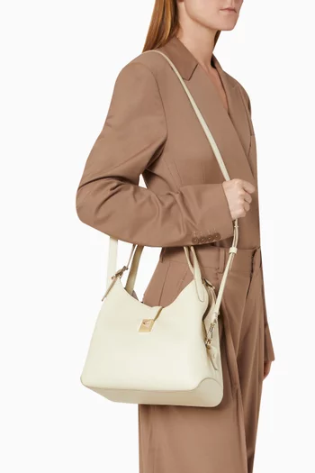 Deco Crossbody Bag in Pebbled Leather