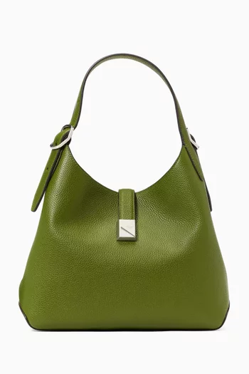Deco Crossbody Bag in Pebbled Leather