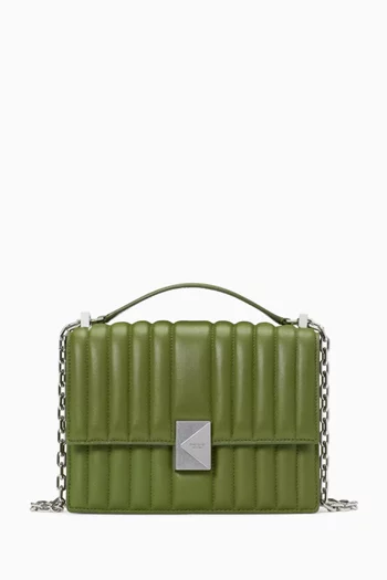 Deco Chain Shoulder Bag in Quilted Leather