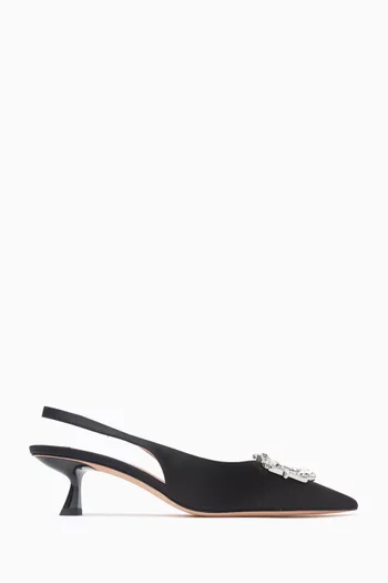 Renata 55 Slingback Pumps in Satin