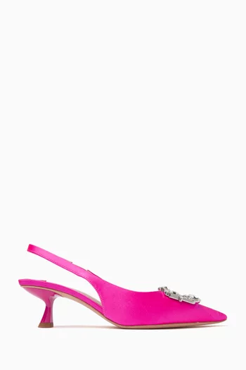 Renata 55 Slingback Pumps in Satin