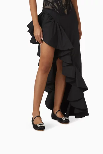 Renata Mary Jane Ballet Flats in Satin