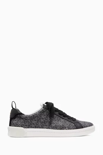 Spade Flower Sneakers in Coated Canvas