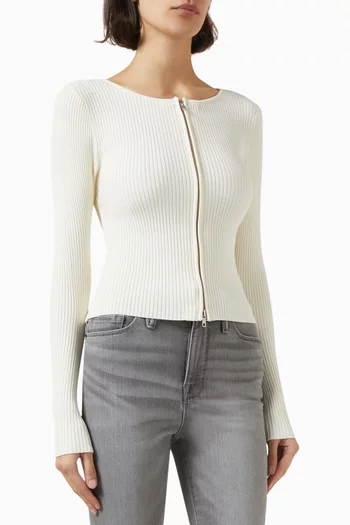 Virgo Ribbed Zip Sweater