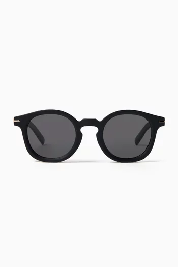 Hoodwinked Round Sunglasses in Acetate