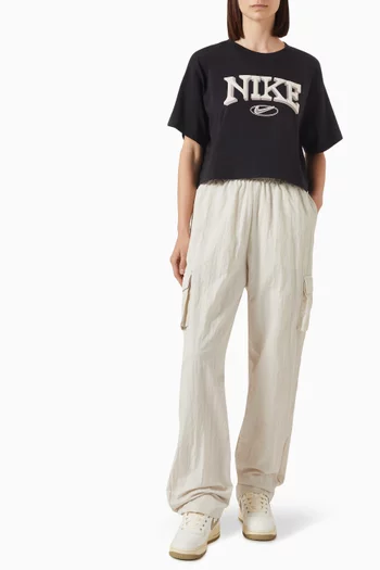Logo Cropped T-shirt in Cotton