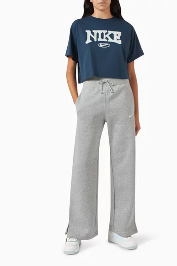Logo Cropped T-shirt in Cotton
