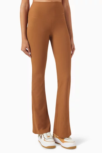 Zenvy Flared Leggings in Rib-knit