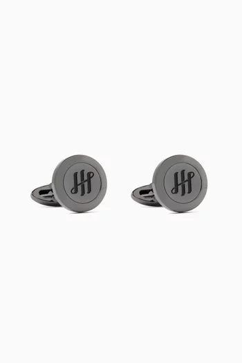 Classico Ambigram Cufflinks in Stainless Steel