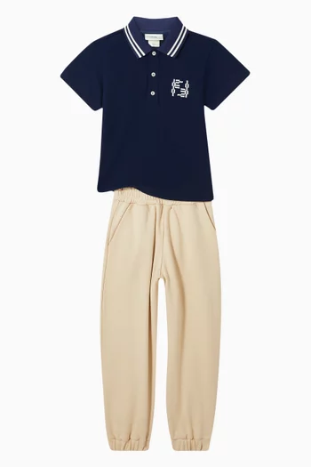 Logo Polo T-shirt in Cotton Pique