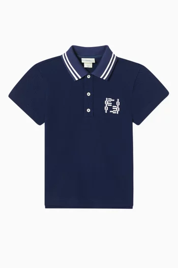 Logo Polo T-shirt in Cotton Pique