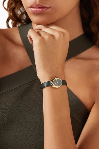 Sammy Quartz Leather watch, 22mm