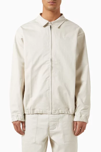 Woven Harrington Jacket in Cotton