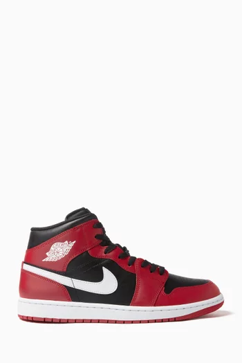 Air Jordan 1 Mid Sneakers in Leather