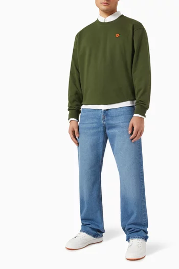 'Boke Flower' Embroidered Sweatshirt in Cotton