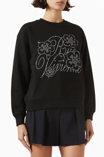 Constellation Embroidered Sweatshirt in Cotton