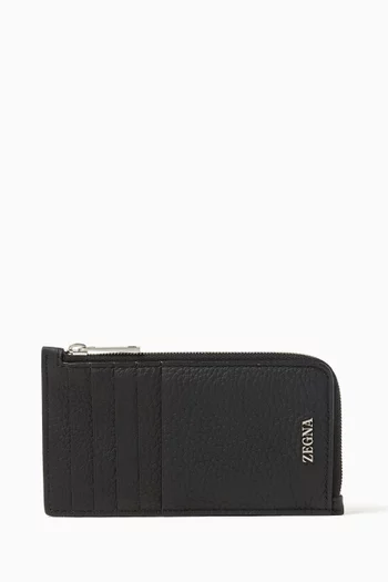 Zipped Wallet in Deerskin