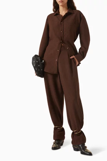 قميص آن فضفاض قطن