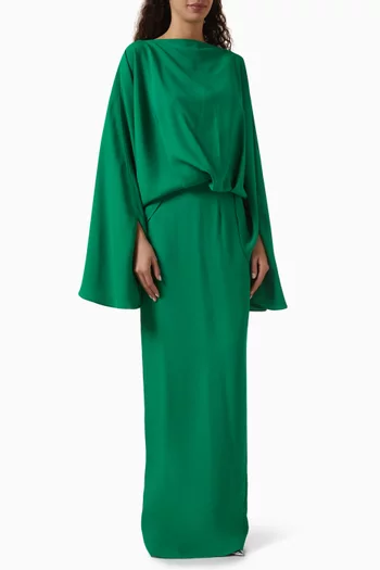 Eolia Maxi Dress in Crepe-cady