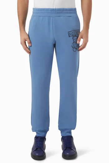 Teddy Bear-print Sweatpants in Cotton-fleece
