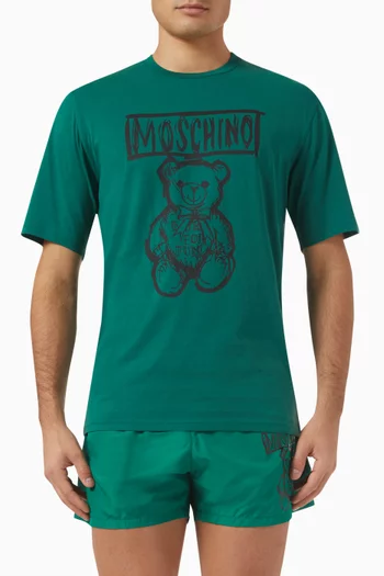 Teddy Logo-print in Cotton-jersey