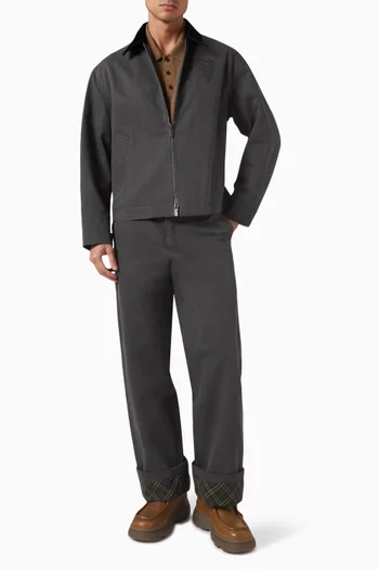 Check Lined Jacket in Cotton