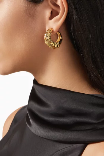 Amulet Hoop Earrings in 18kt Gold-plated Metal