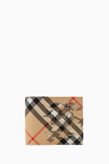 Vintage check international bifold wallet sale