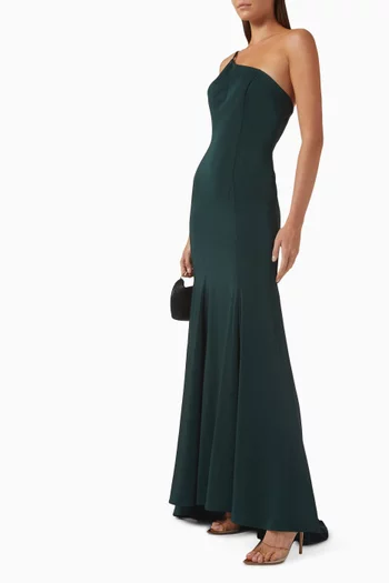 One-shoulder Gown in Jersey
