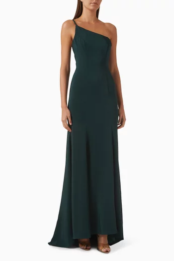 One-shoulder Gown in Jersey