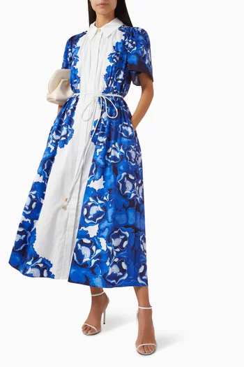 Fernanda Midi Dress in Cotton