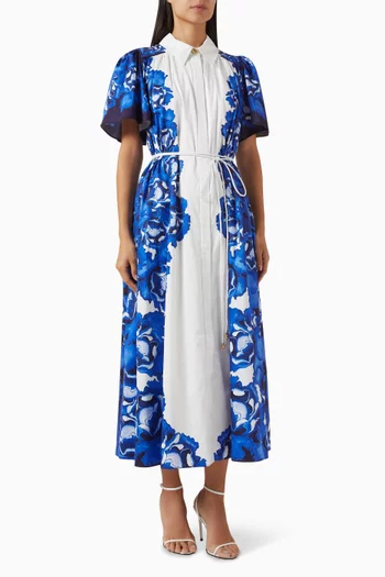 Fernanda Midi Dress in Cotton
