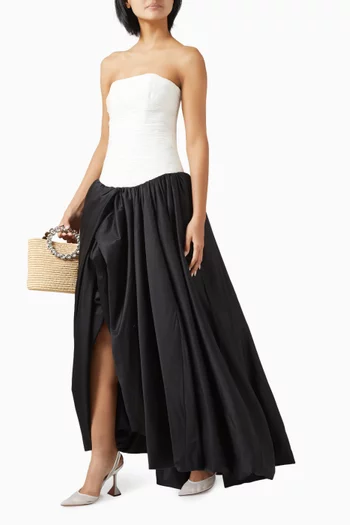 Violette Bubble-hem Gown in Cotton