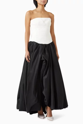 Violette Bubble-hem Gown in Cotton