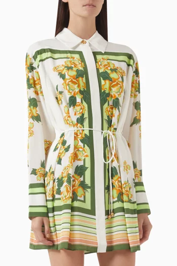 Secret Border Mini Dress in Silk
