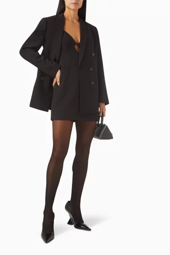 Luke Double-breasted Blazer in Stretch Cady