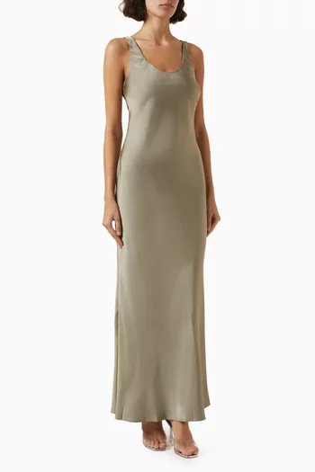 Toulouse Midi Dress in Satin