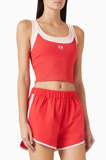 Forward Crop Tank Top in Stretch-nylon