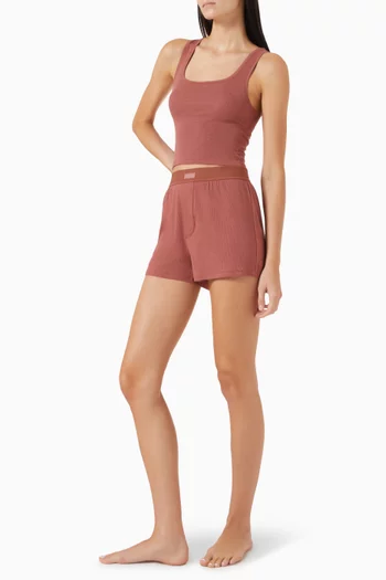 Cotton Rib Boxer Shorts