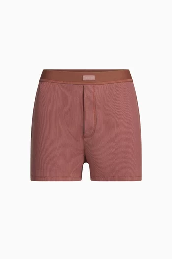Cotton Rib Boxer Shorts