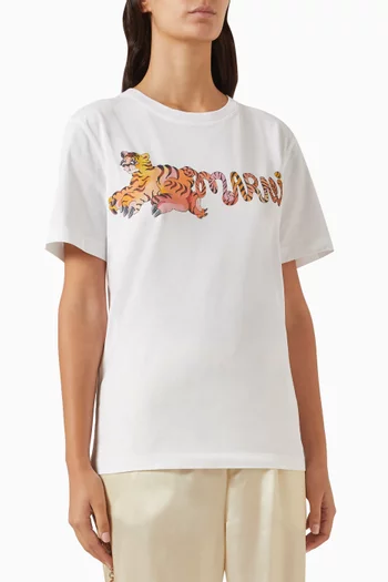 Ferocious Curly Kitty T-shirt in Organic Cotton