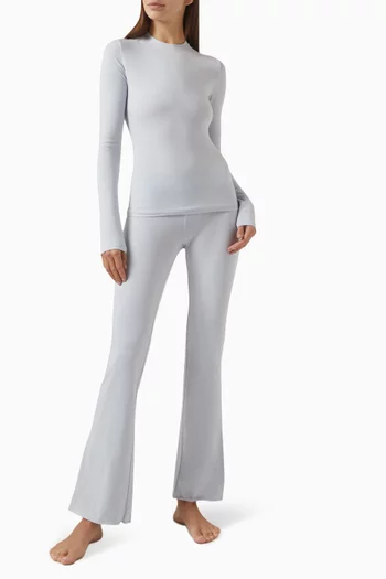 Cotton Jersey Foldover Pants