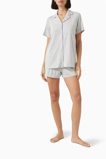 طقم قميص وشورت للنوم مايكرو مودال