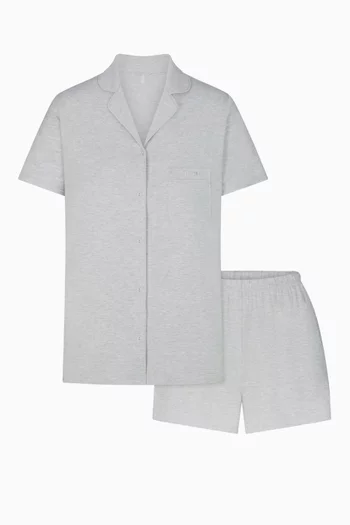 طقم قميص وشورت للنوم مايكرو مودال