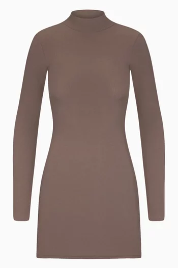 Soft Lounge Roll Neck Mini Dress