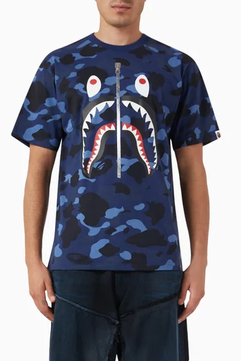 Camo Shark T-shirt in Cotton