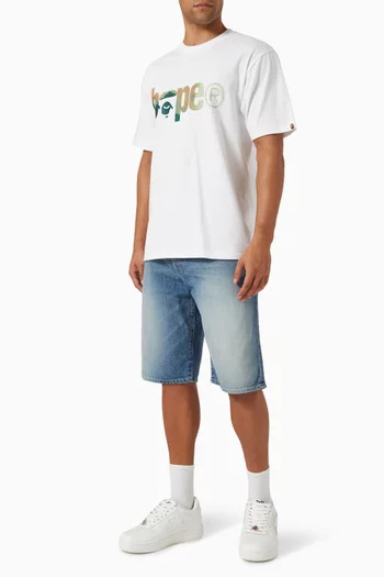 Tie-dye BAPE Logo T-shirt in Cotton