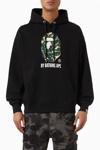 Camo Marbling-print Hoodie in Cotton