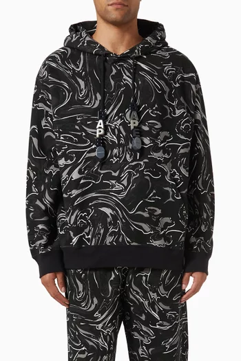 Marbling Camo Hoodie in Cotton