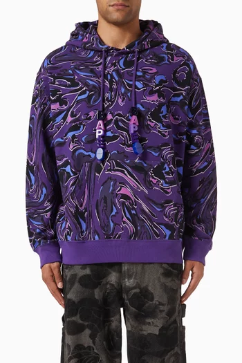 Marbling Camo Hoodie in Cotton